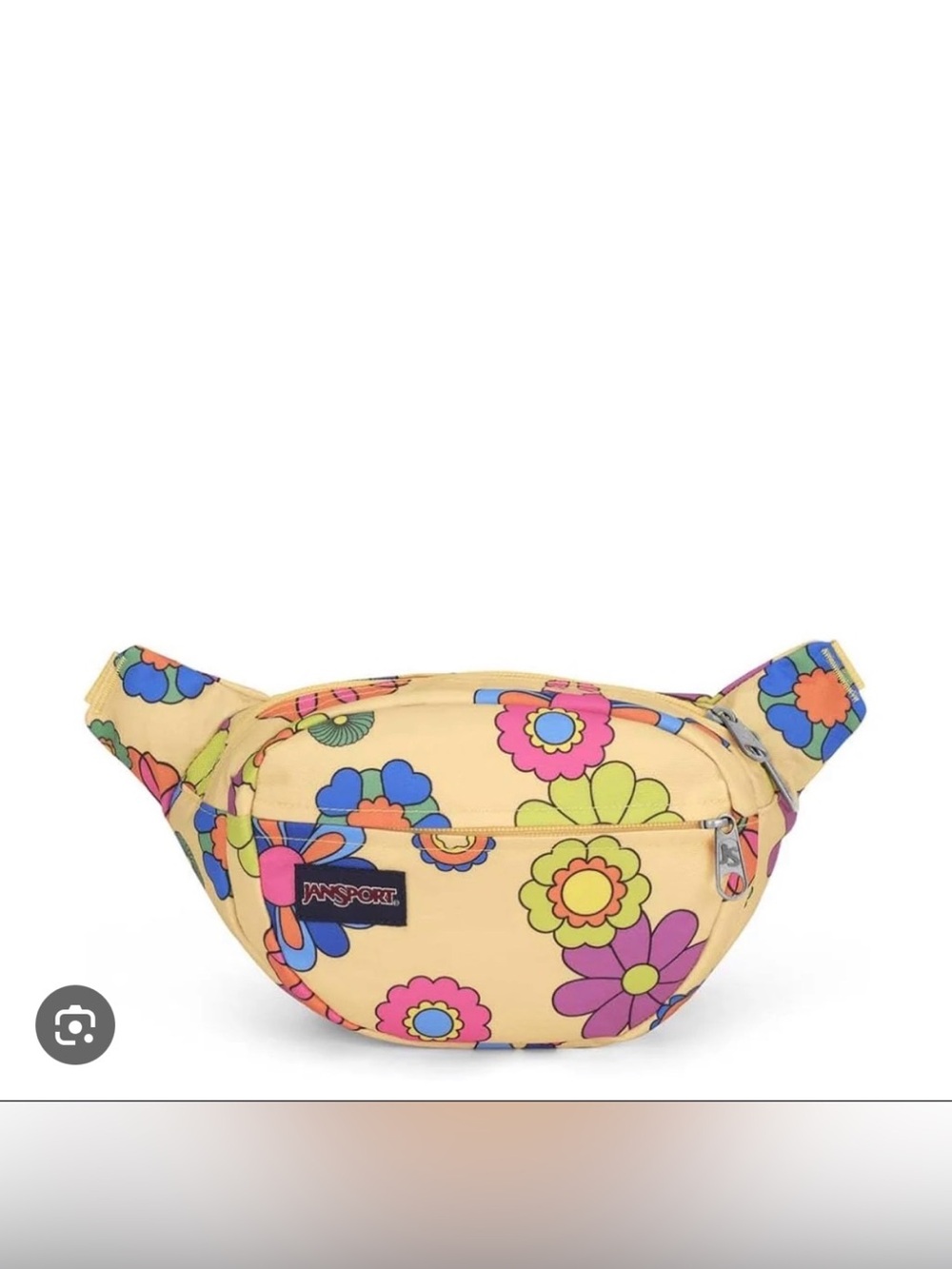 NWT JanSport Power to the Flower Fifth Avenue 2.5L Floral Fanny Pack Yellow
